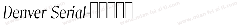 Denver Serial字体转换